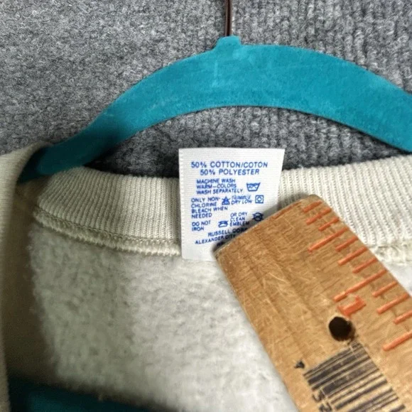 Vintage Southwestern Style Sweatshirt Women Size 2xl All Over Print Coyote Moon - Picture 7 of 11